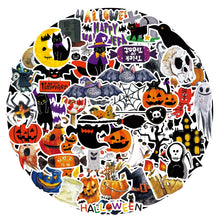 Load image into Gallery viewer, 10/30/51PCS Halloween Scary Pumpkin Bat Ghost Stickers Decals Decoration Suitcase Scrapbooking Laptop Phone Stationery Toy Gift