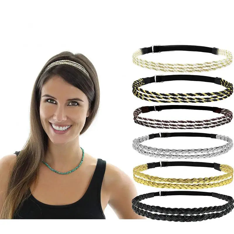 Women Elegant Simple Hairbands Sweet Headband Hair Hoops Holder Ornament Head Wrap Lady Fashion Hair Scarf Accessories