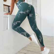 Load image into Gallery viewer, Sexy Women Gym Yoga Leggings High Waist Push Up Leggins Tie-dye Seamless Fitness Workout Leggins Sports Tights Running Pants