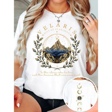 Load image into Gallery viewer, Velaris Starlight City Dark Academias T Shirt Velaris ACOTAR Casual Top Tee Women Loose Short Sleeve Tops Streetwear Fashion