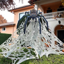 Load image into Gallery viewer, 2/4Meters Outdoor Giant Stretchy Netting Spider Webbing Ripped Cobweb Haunted House Prop Halloween Decor Spooky Party Supplies