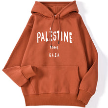 Load image into Gallery viewer, Winter Woman Hoodies Palestine Gaza Letter Printed Pullovers Breathable Loose Warm Pocket Sweatshirts Casual Ladies Streetwears