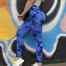 Load image into Gallery viewer, Sexy Women Gym Yoga Leggings High Waist Push Up Leggins Tie-dye Seamless Fitness Workout Leggins Sports Tights Running Pants