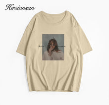 Load image into Gallery viewer, Hirsionsan Chic Graphic Printed T Shirt Women Summer Cotton Soft Short Sleeve Tees Female Oversized Higt Street Gothic Tops