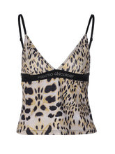 Load image into Gallery viewer, Dulzura Leopard Print Spaghetti Strap Patchwork V-Neck Croptop Sparkly Rhinestone 2023 Summer Women Party Club Y2K Clothes