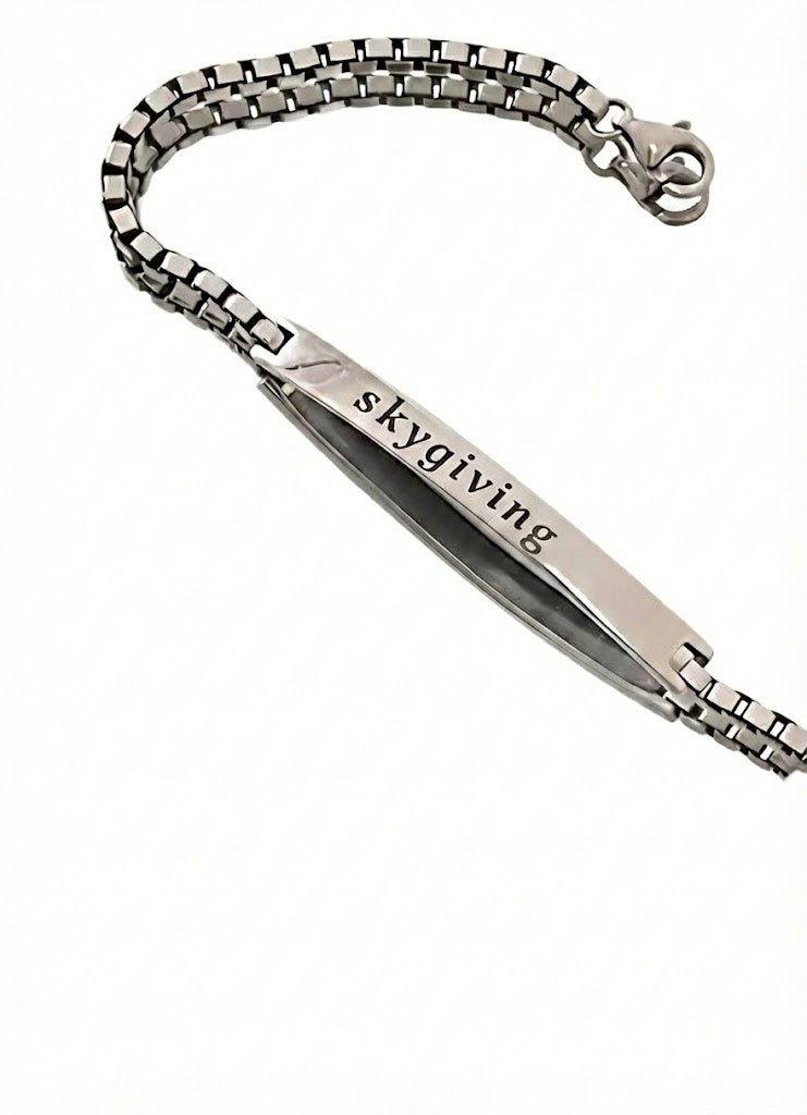 SkyGiving · Linear Signature Bracelet